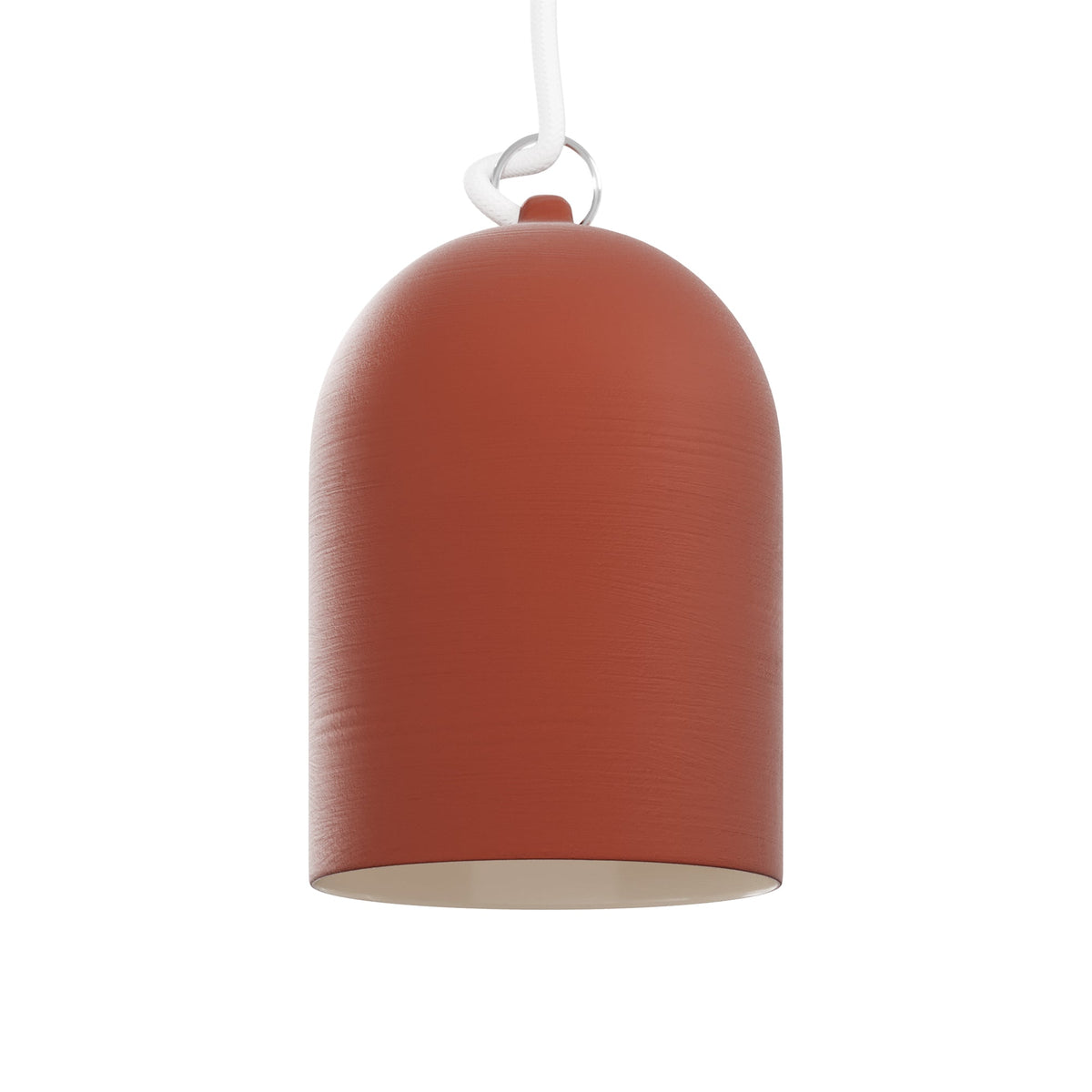 Paralume Campana XS in ceramica per lampadario - Corallo / Bianco - Creative Cables
