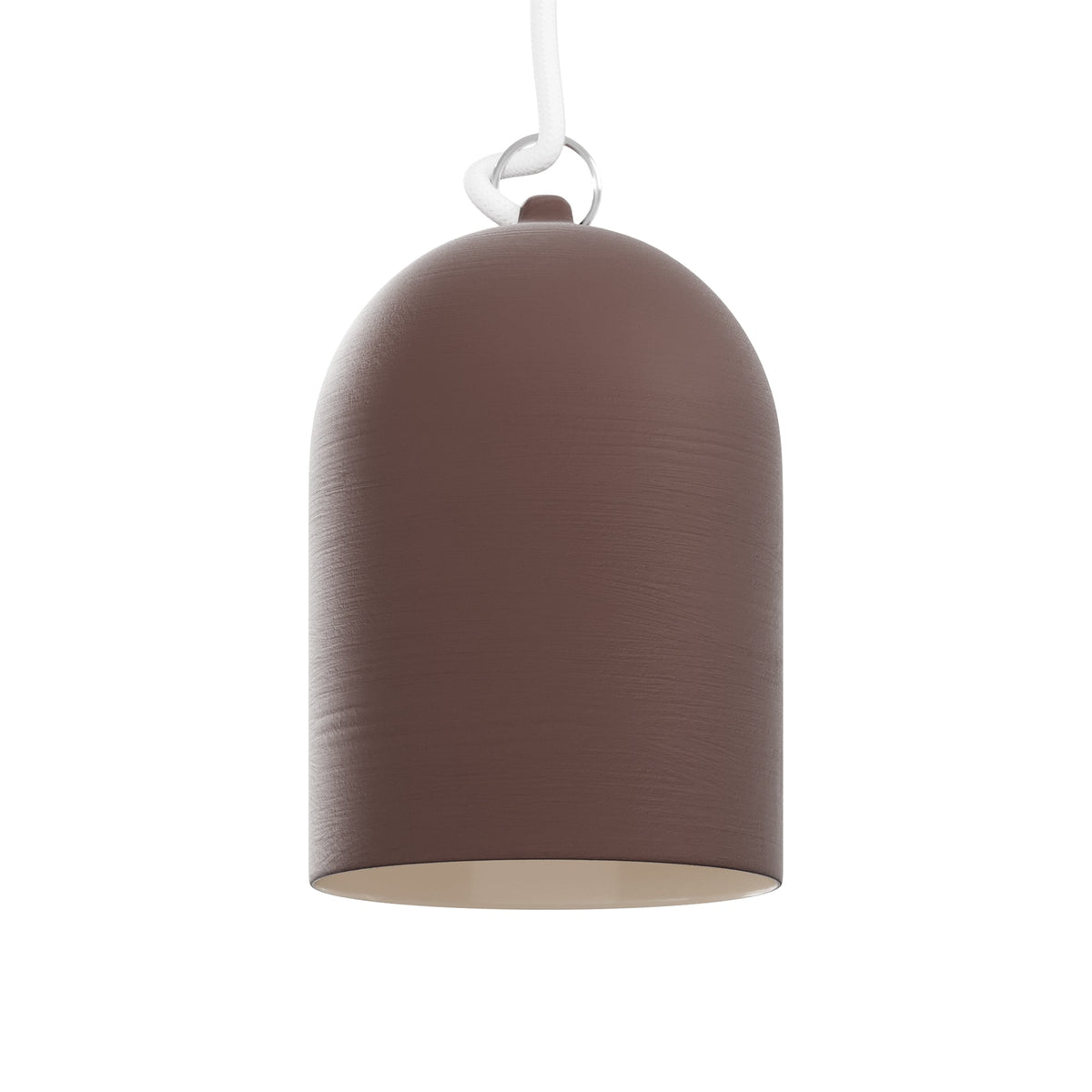 Paralume Campana XS in ceramica per lampadario - Marrone / Bianco - Creative Cables