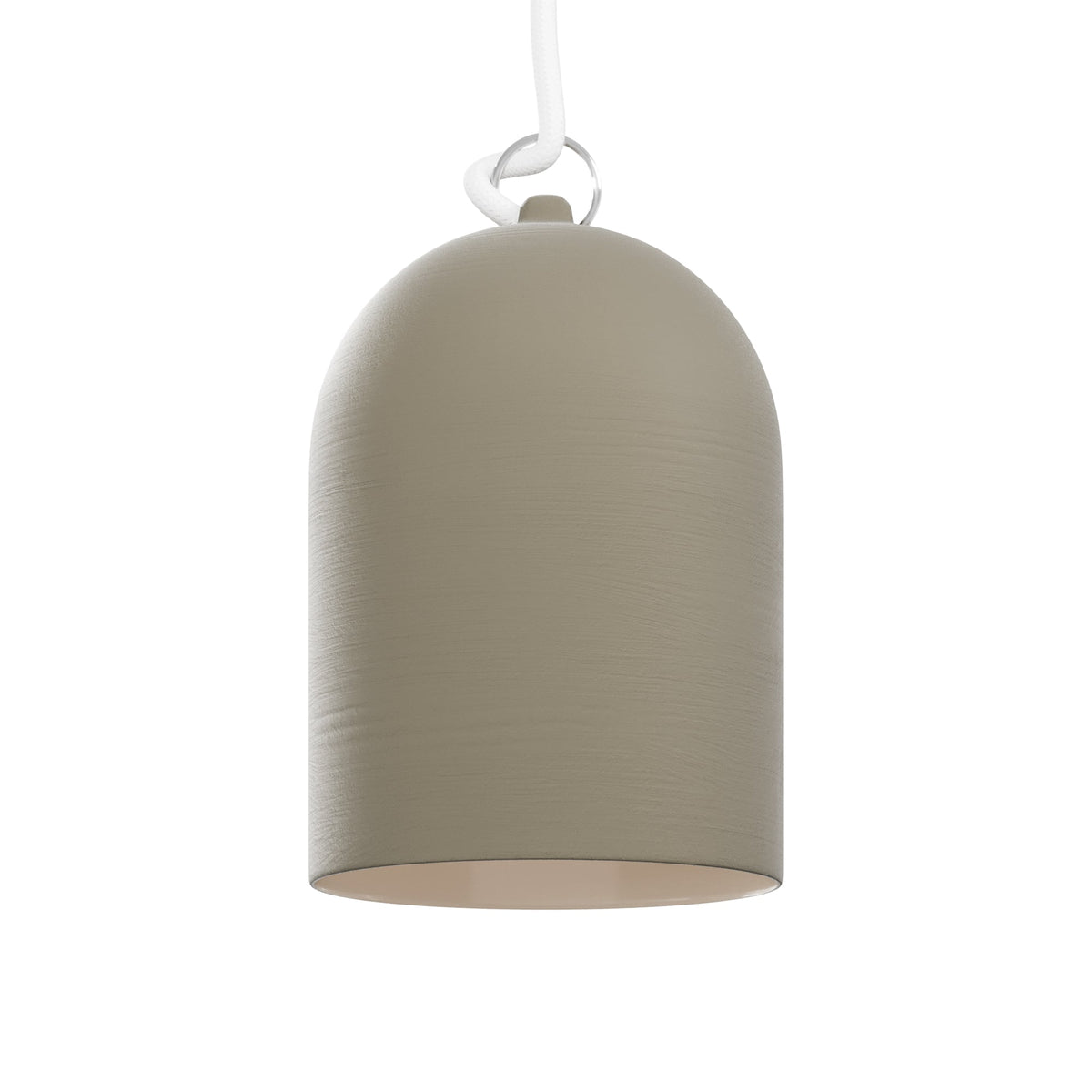 Paralume Campana XS in ceramica per lampadario - Tortora / Bianco - Creative Cables