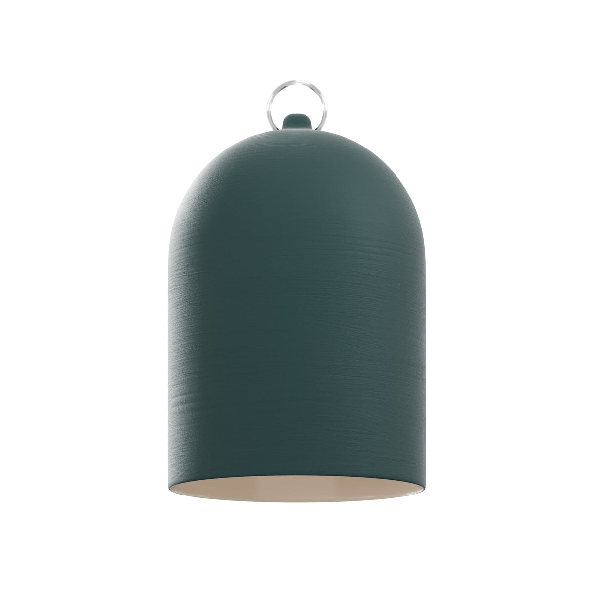 Paralume Campana XS in ceramica per lampadario - Verde / Bianco