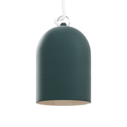 Paralume Campana XS in ceramica per lampadario - Verde / Bianco