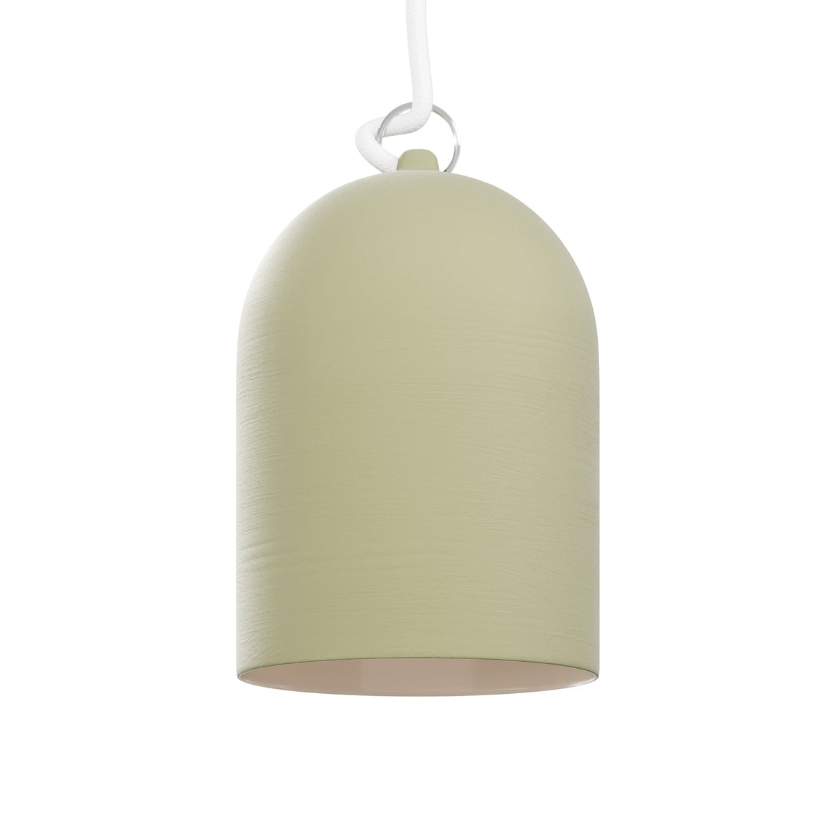 Paralume Campana XS in ceramica per lampadario - Verde salvia / Bianco - Creative Cables