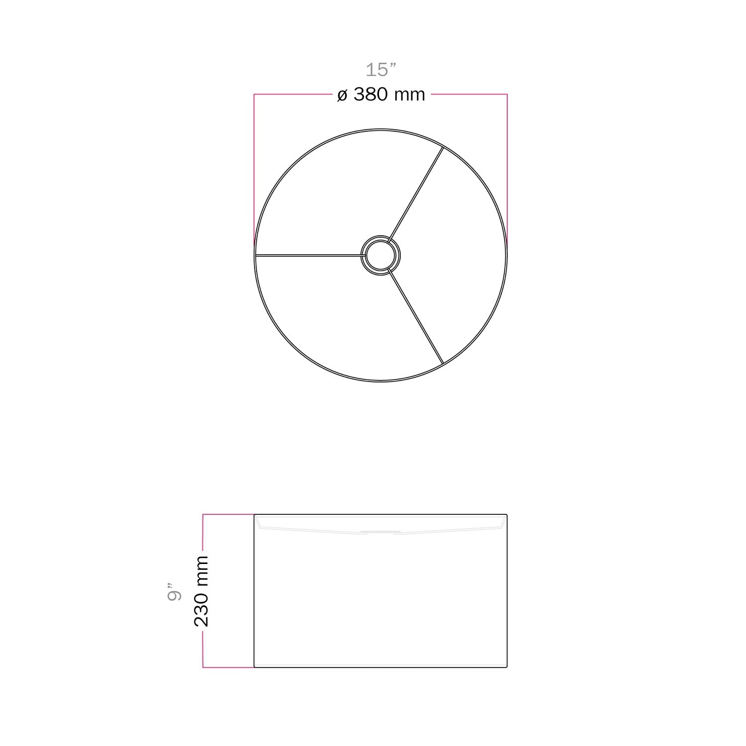 Paralume Cilindro L in tessuto con attacco E27 - Made in Italy - Arenal Tortora