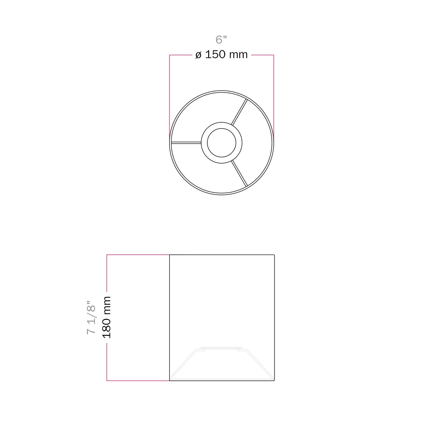 Paralume Cilindro S in tessuto con attacco E27 - Made in Italy - Lana Sabbia