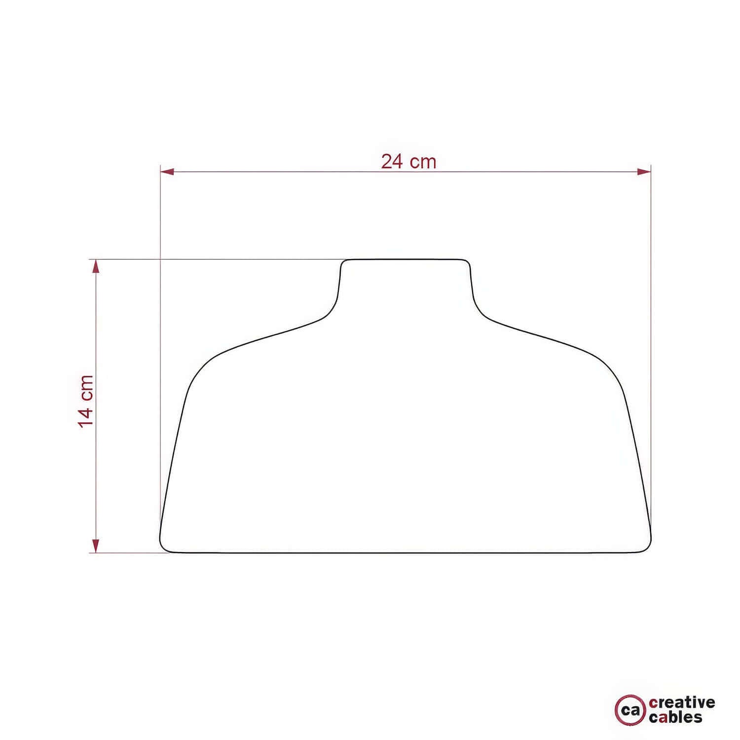 Paralume Coppa in ceramica, collezione Materia - Made in Italy - Avion striato - Creative Cables