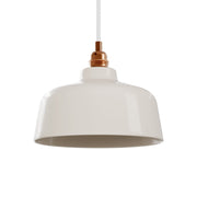Paralume Coppa in ceramica per lampadario - Bianco lucido