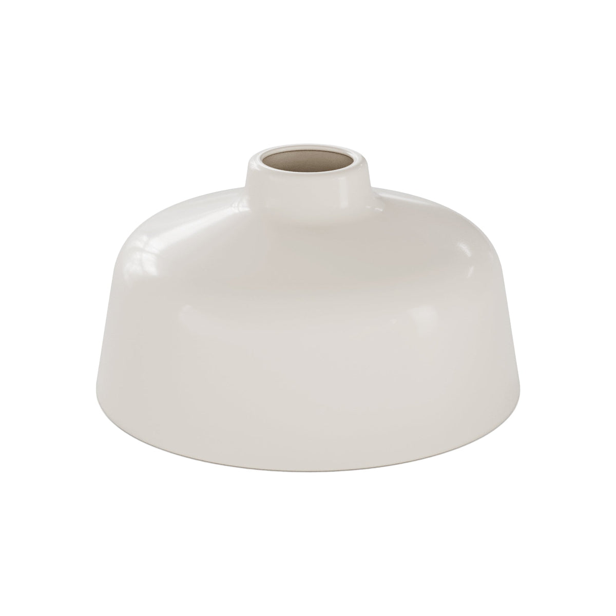 Paralume Coppa in ceramica per lampadario - Bianco lucido