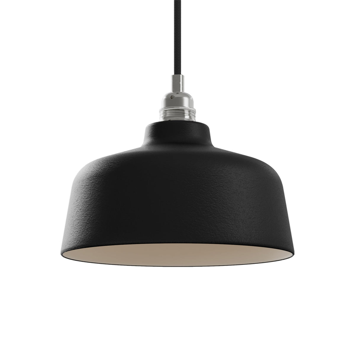 Paralume Coppa in ceramica per lampadario - Effetto lavagna / Bianco opaco