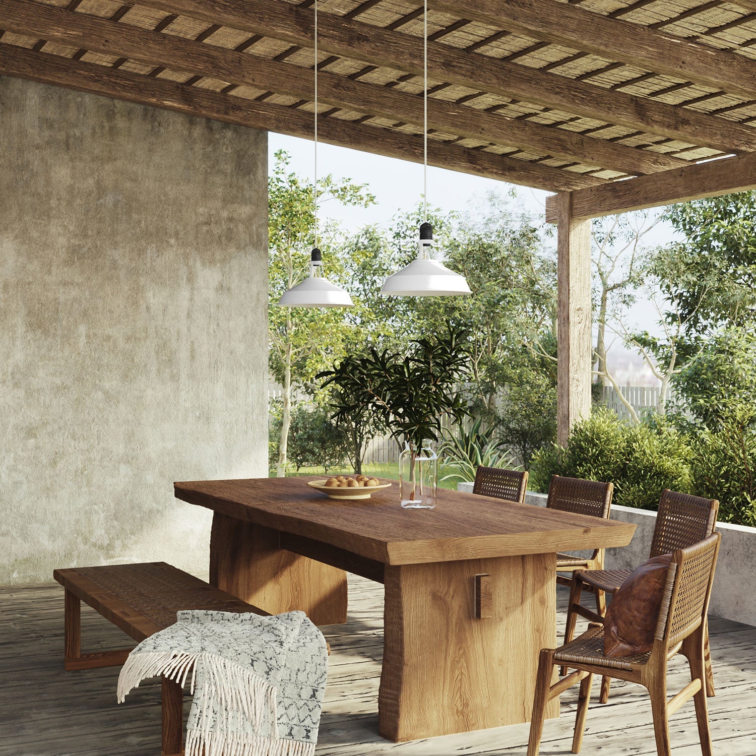 Paralume Harbour in metallo smaltato con attacco E27, diametro 38 cm - Bianco