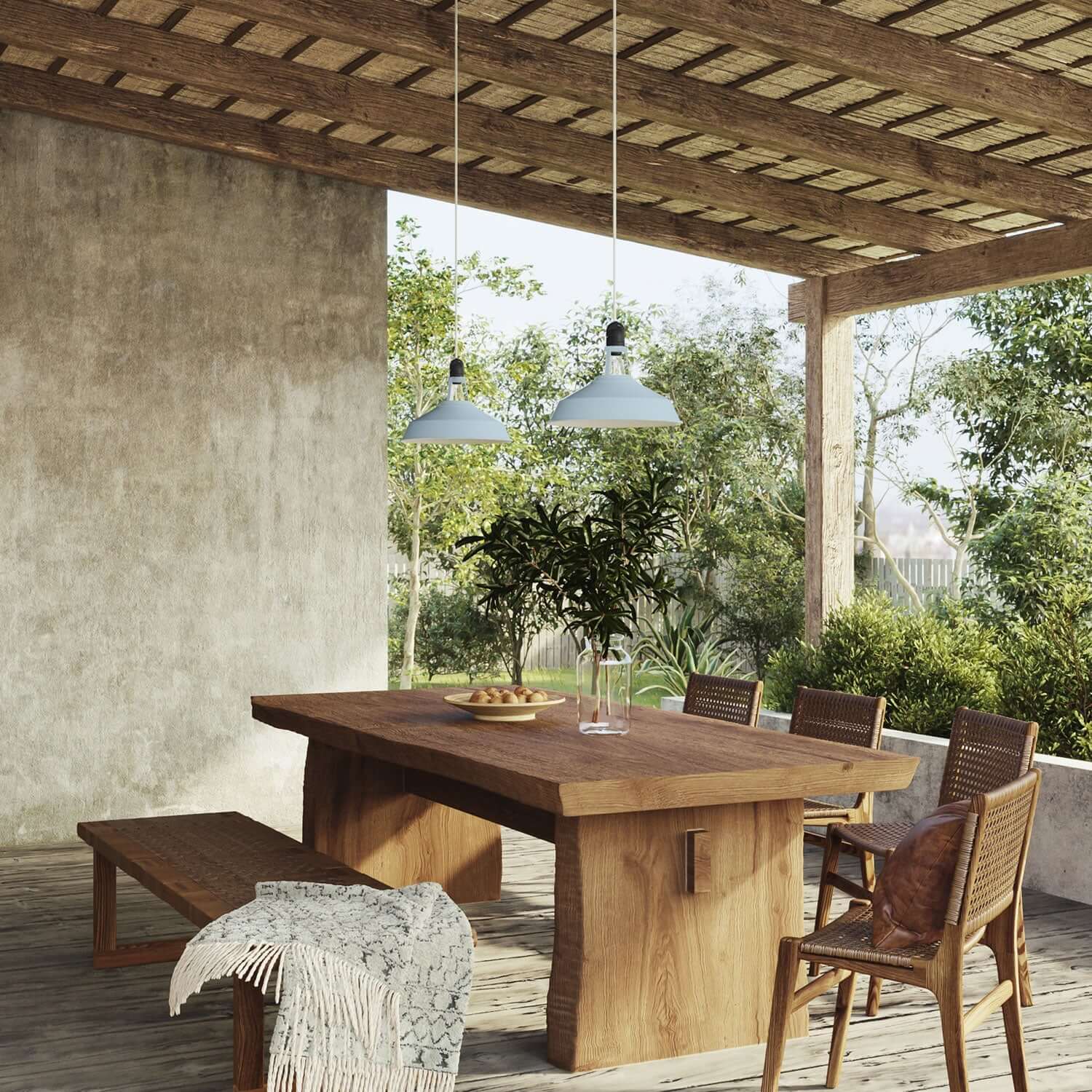 Paralume Harbour in metallo smaltato con attacco E27, diametro 38 cm - Blu carta da zucchero - Creative Cables