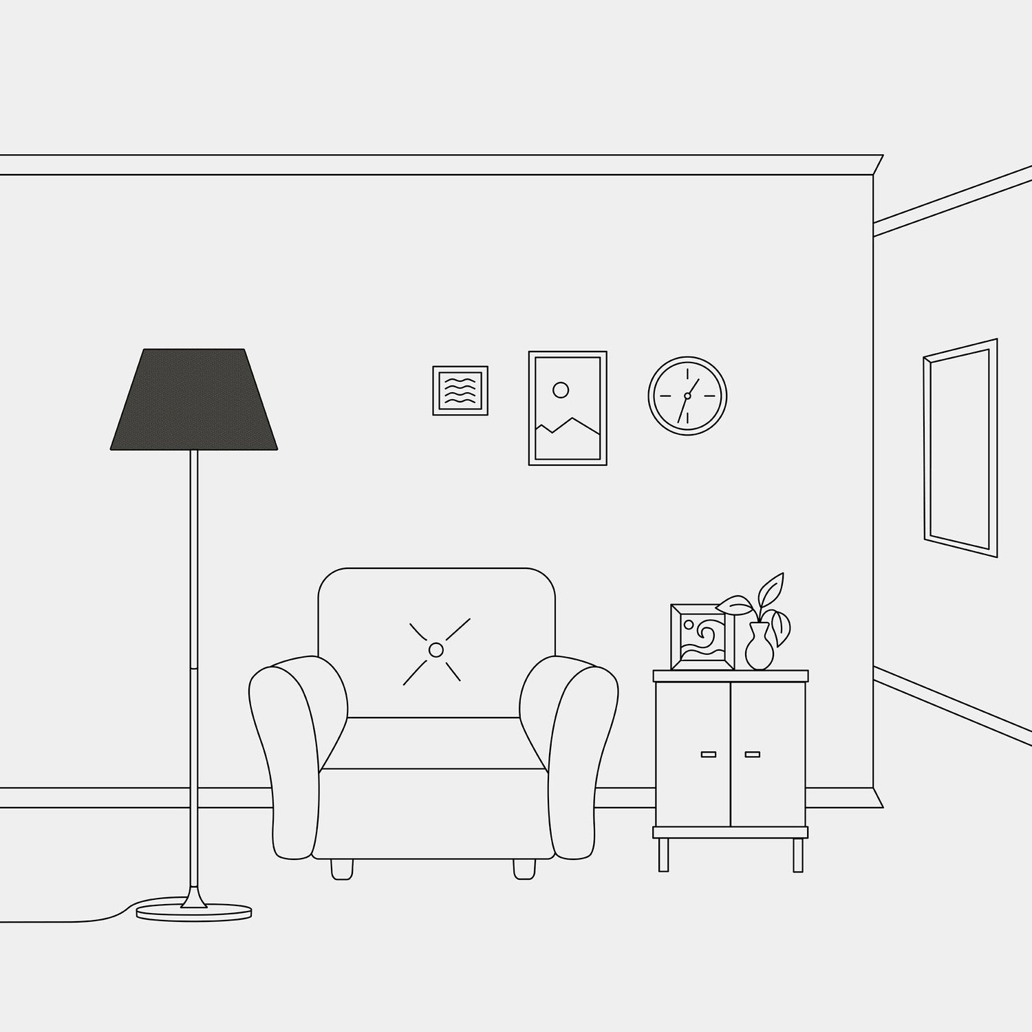 Paralume Impero M in tessuto per lampada da tavolo o applique con attacco E27 - Made in Italy - Lana grigio scura - Creative Cables