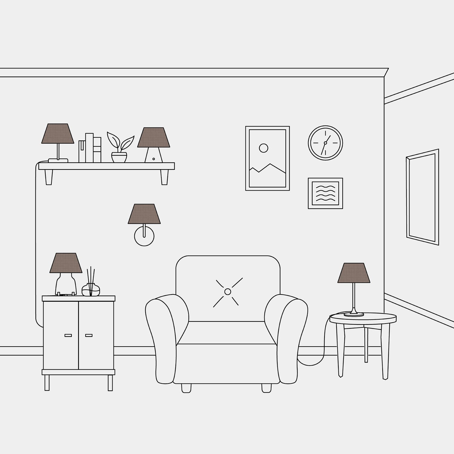 Paralume Impero S con attacco E27 per lampada da tavolo o applique - Made in Italy - Camelot Marrone