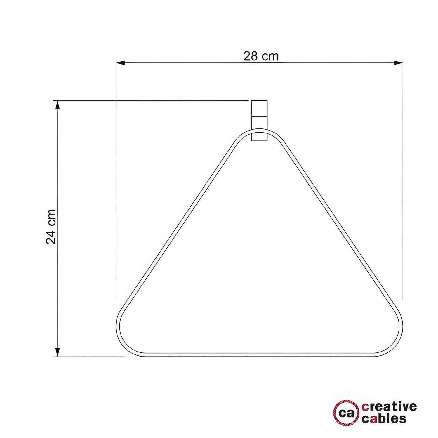 Paralume in metallo Duedì Apex con copriportalampada in metallo e portalampada E27 - Nero - Creative Cables