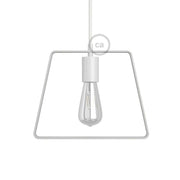 Paralume in metallo Duedì Base con copriportalampada in metallo e portalampada E27 - Bianco - Creative Cables