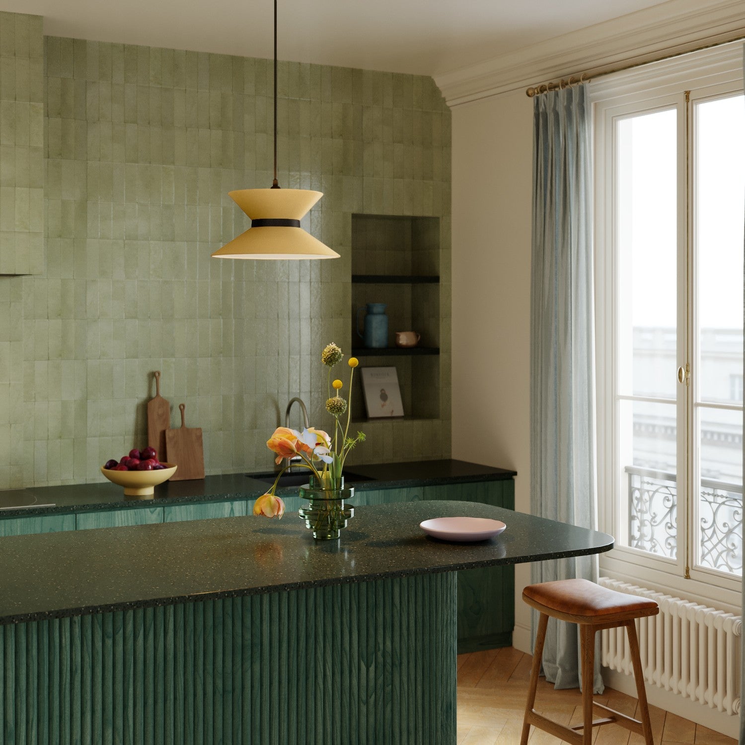 Paralume in tessuto Clessidra Arenal oro - Made in Italy Teletta antracite