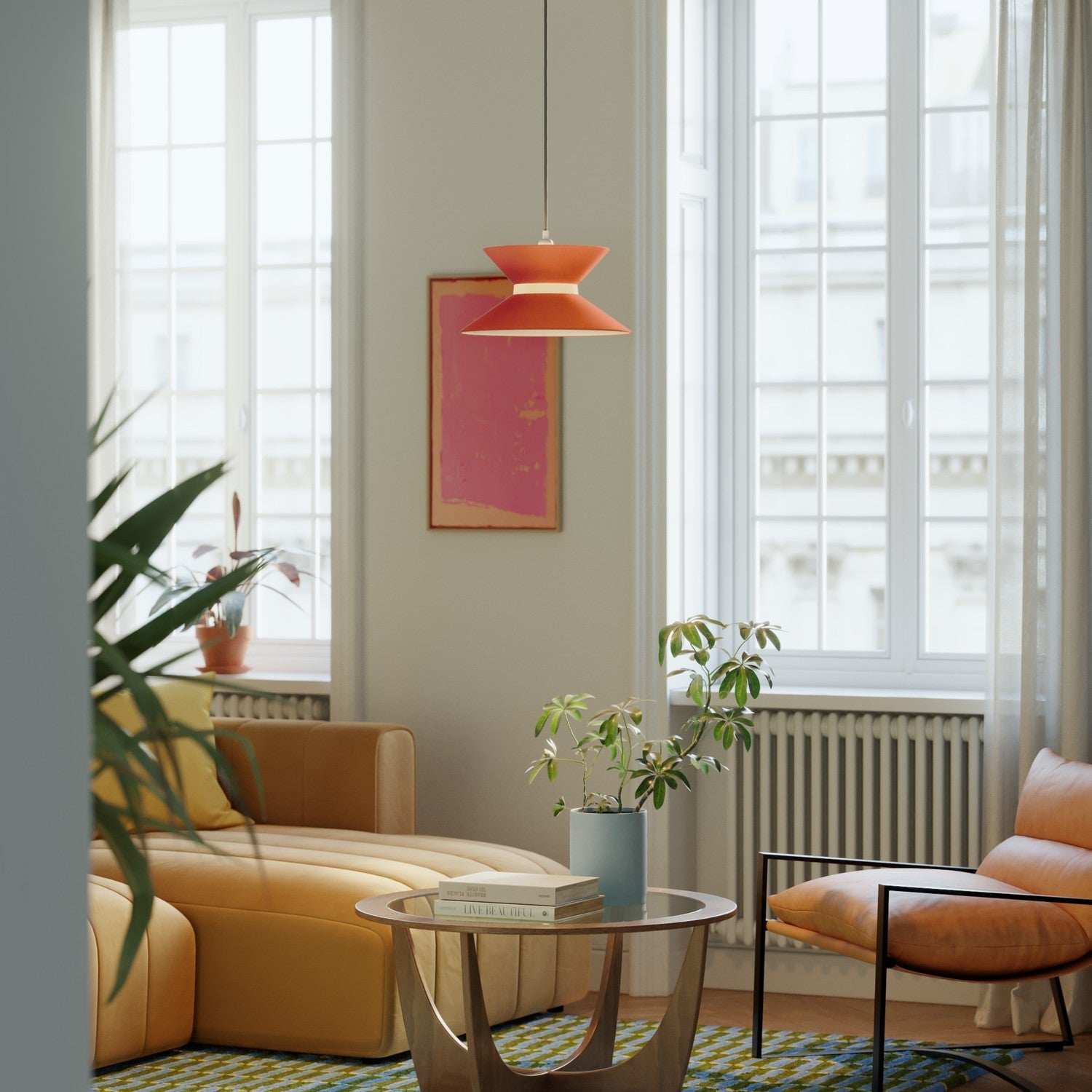 Paralume in tessuto Clessidra Cinette aragosta - Made in Italy Arenal sabbia