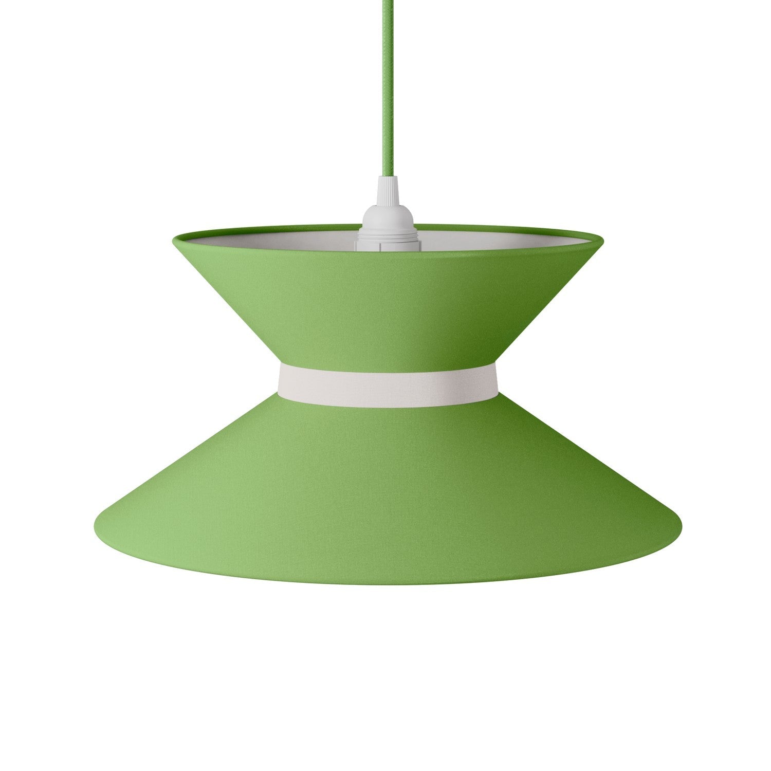 Paralume in tessuto Clessidra Cinette verde pistacchio - Made in Italy Arenal sabbia