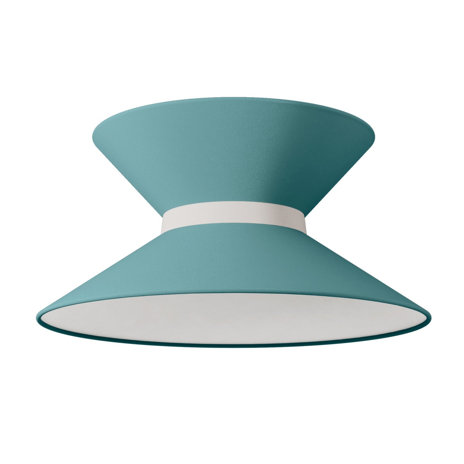 Paralume in tessuto Clessidra Teletta verde dubbio - Made in Italy Arenal sabbia