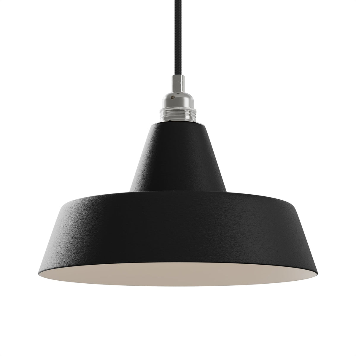 Paralume Industriale in ceramica per lampadario - Effetto lavagna / Bianco opaco