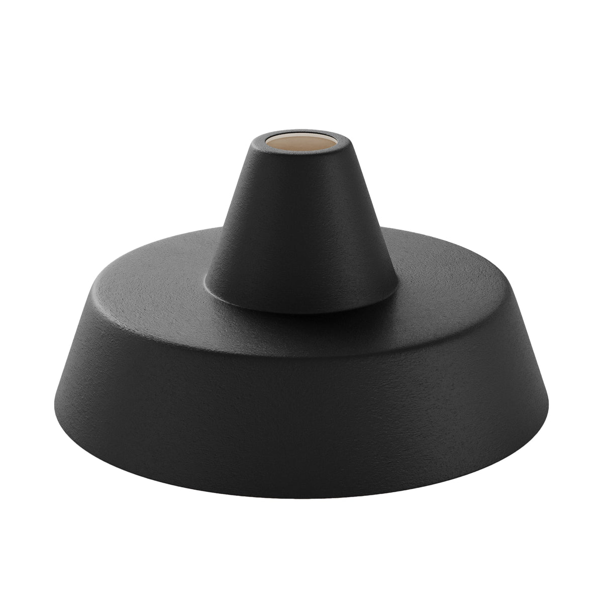 Paralume Industriale in ceramica per lampadario - Effetto lavagna / Bianco opaco
