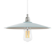 Paralume Piatto in ceramica per lampadario - Azzurro / Bianco