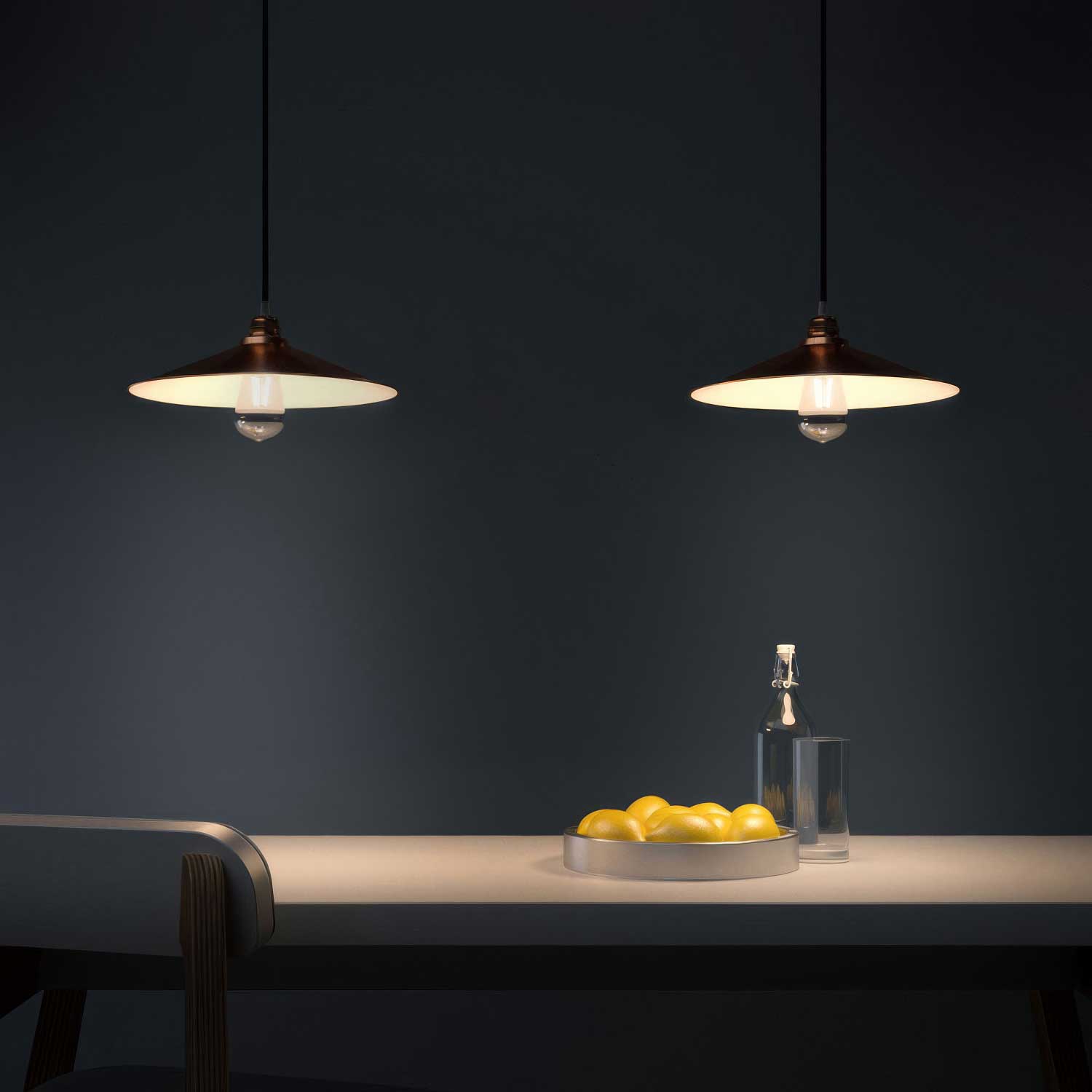 Paralume Swing in metallo smaltato con attacco E27 - Rame - Creative Cables