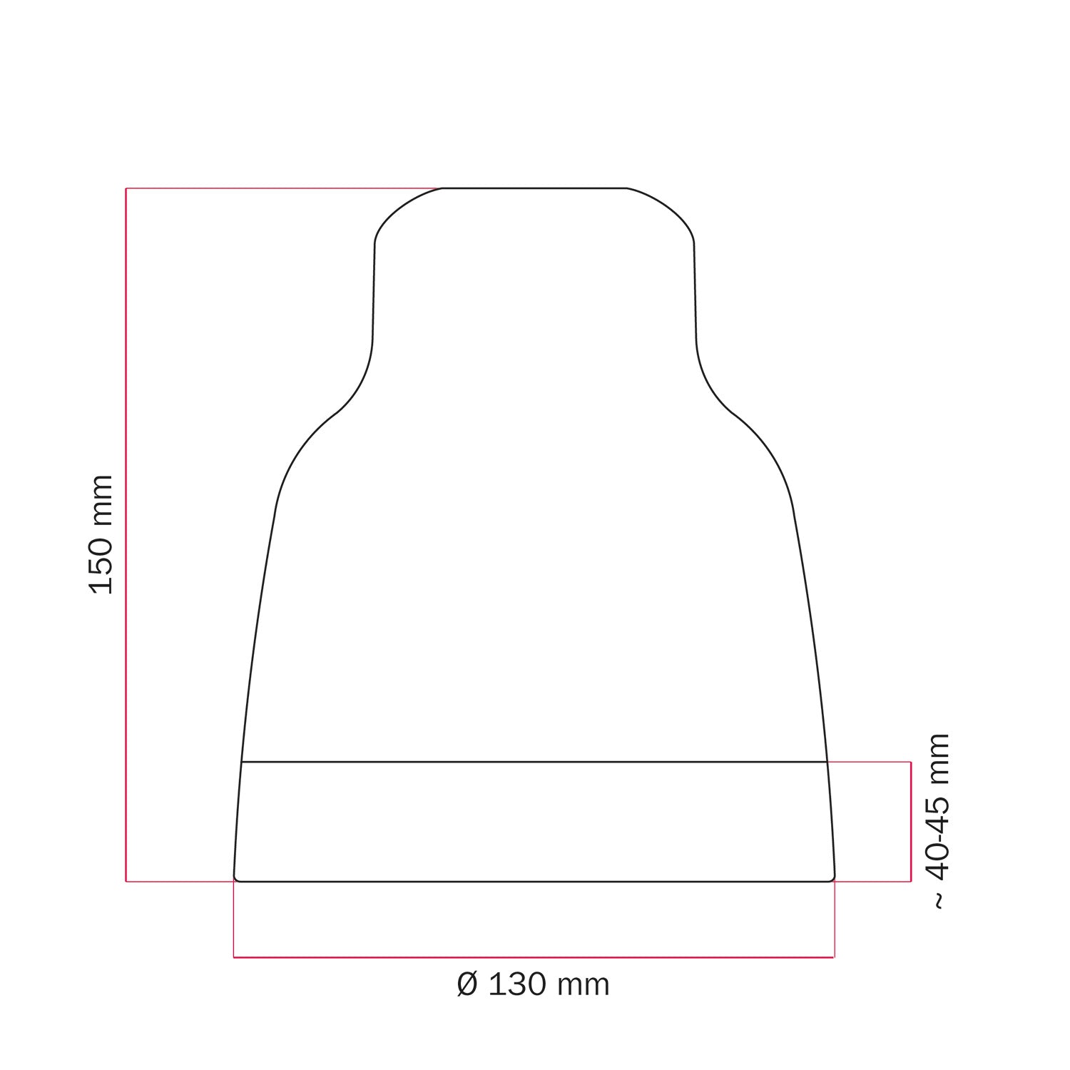 Paralume Vaso bicolore in ceramica Bianco e Azzurro, collezione Materia - Made in Italy