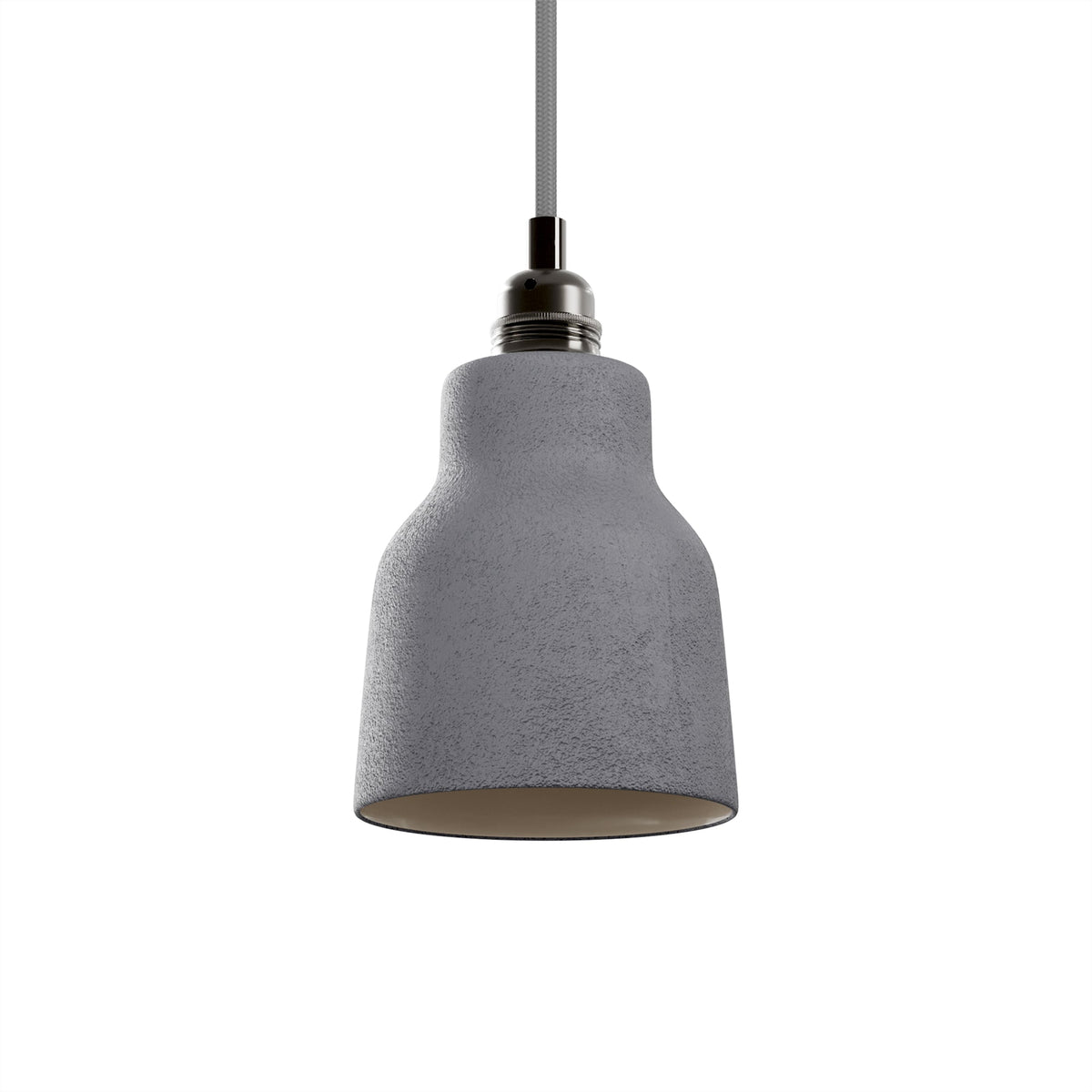 Paralume Vaso in ceramica per lampadario - Effetto cemento / Bianco