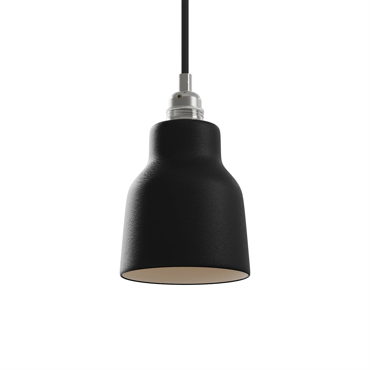 Paralume Vaso in ceramica per lampadario - Effetto lavagna / Bianco opaco