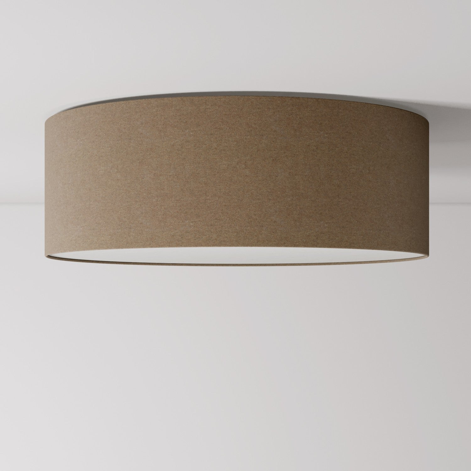 Plafoniera in tessuto Large - Made in Italy - Lana Marrone