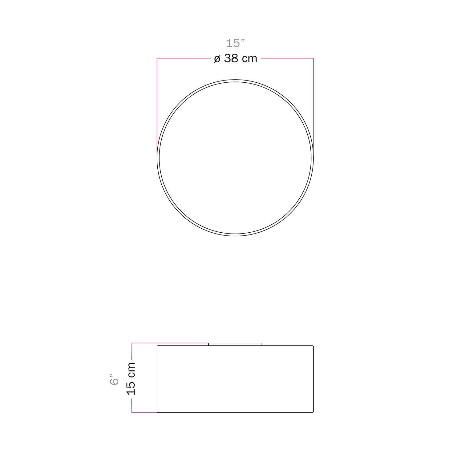 Plafoniera in tessuto Small Arenal tortora - Made in Italy - Creative Cables