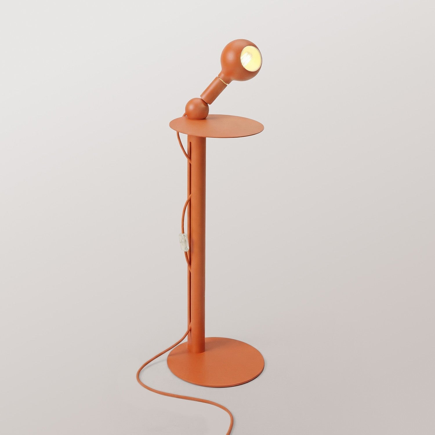 Rocco - Lampada da terra con lampadina Camo - Arancione