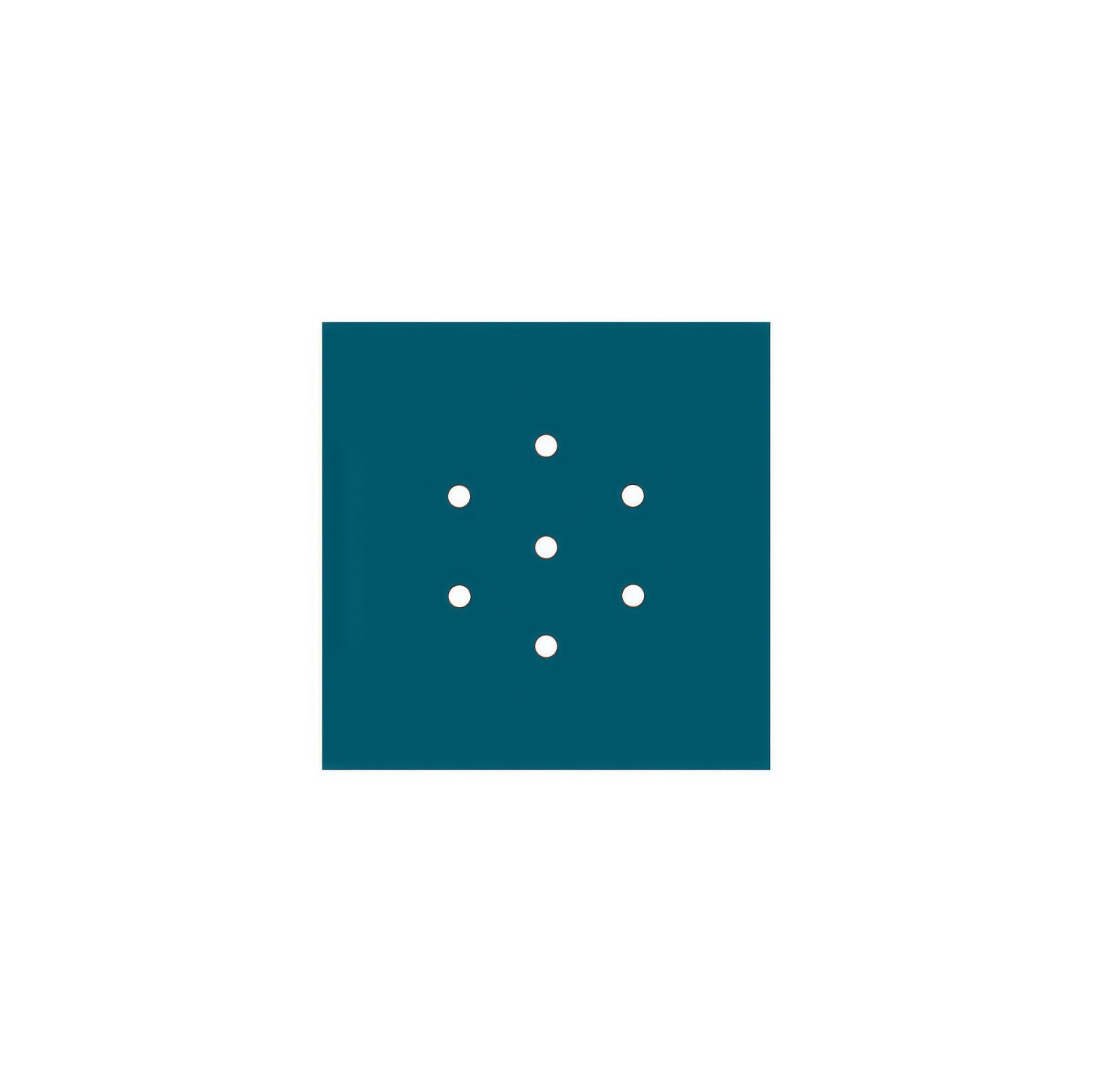 Rosone Rose-One quadrato, 200 mm con 7 fori e 4 fori laterali - Petrolio Bianco