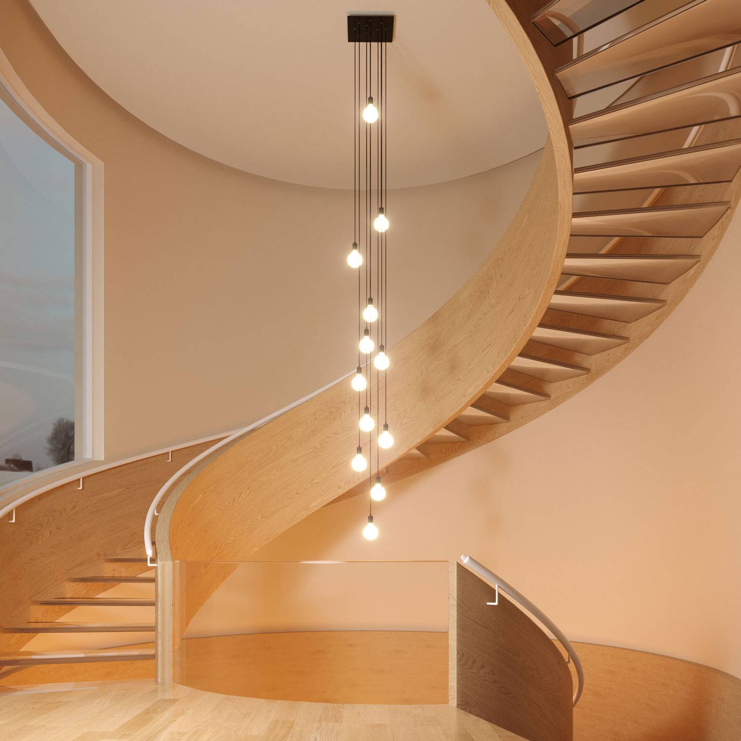 Rosone XXL Rose-One quadrato, 400 mm con 12 fori e 4 fori laterali - Mostarda Bianco