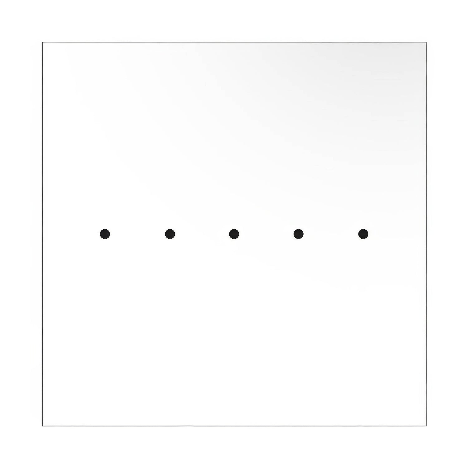 Rosone XXL Rose-One quadrato, 400 mm con 5 fori in linea e 4 fori laterali - Bianco opaco Bianco