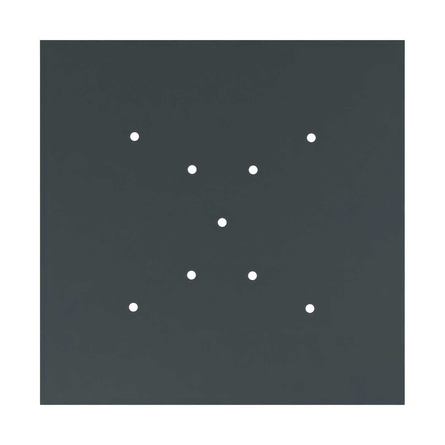 Rosone XXL Rose-One quadrato, 400 mm con 9 fori a X e 4 fori laterali - Antracite Bianco