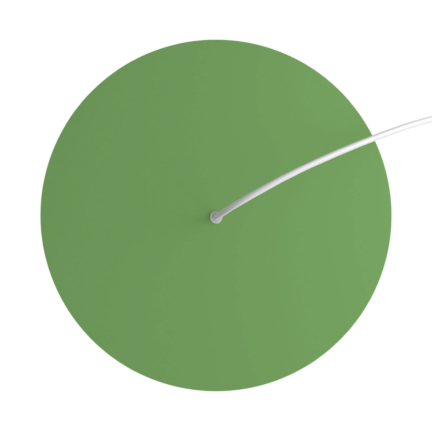 Rosone XXL Rose-One rotondo, diametro 400 mm con 1 foro e 4 fori laterali - Verde prato Bianco