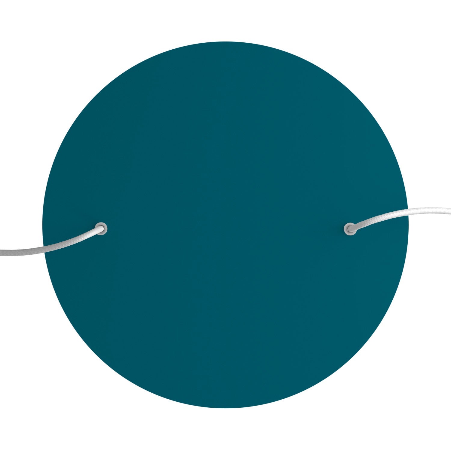 Rosone XXL Rose - One rotondo, diametro 400 mm con 2 fori e 4 fori laterali - Petrolio - Creative Cables