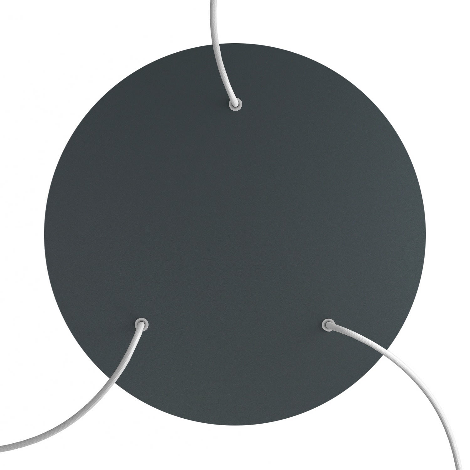 Rosone XXL Rose - One rotondo, diametro 400 mm con 3 fori e 4 fori laterali - Antracite - Creative Cables