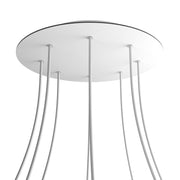 Rosone XXL Rose-One rotondo, diametro 400 mm con 8 fori e 4 fori laterali - Bianco opaco Bianco