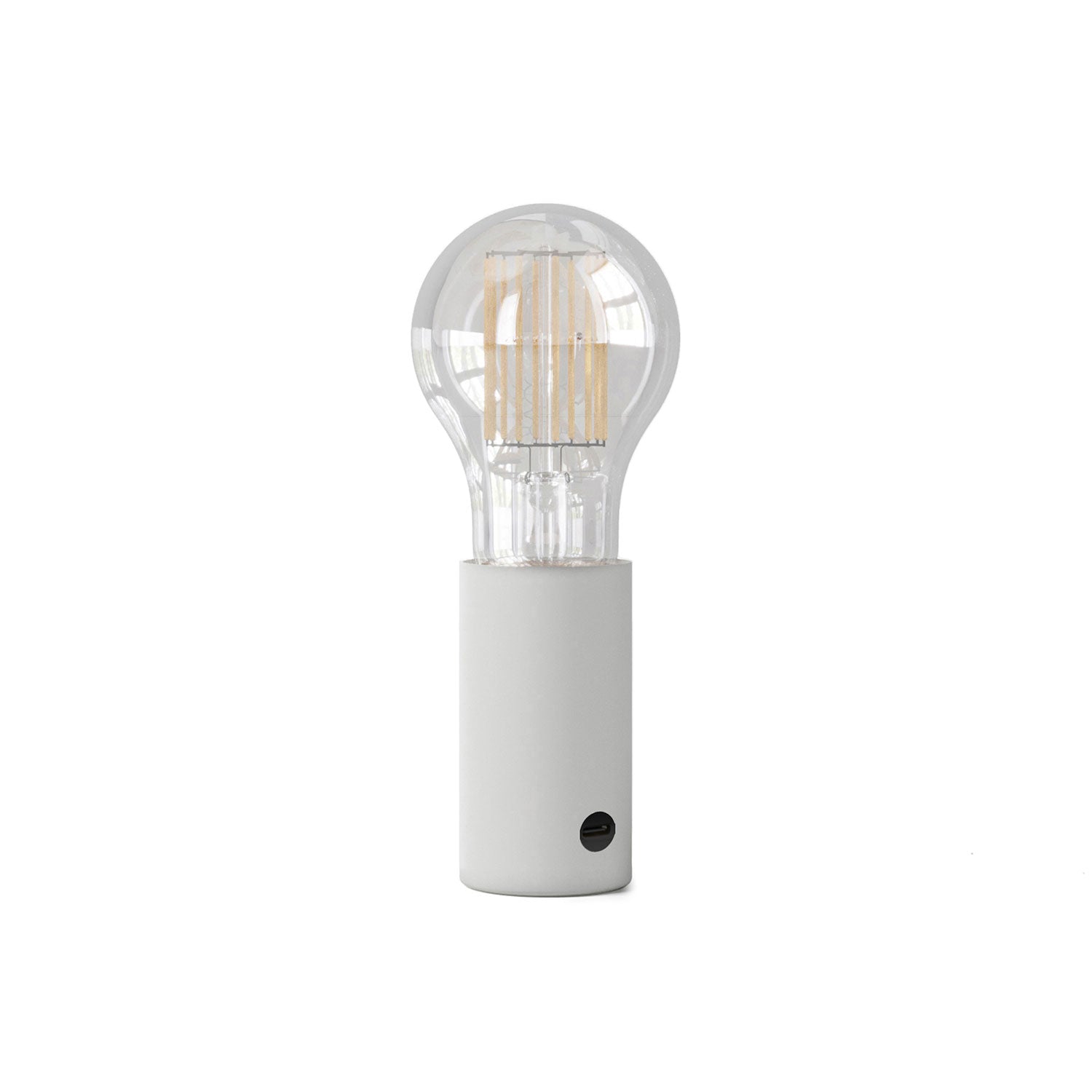 SI! Lampada portatile a 5V con lampadina A60 - Bianco opaco - Creative Cables