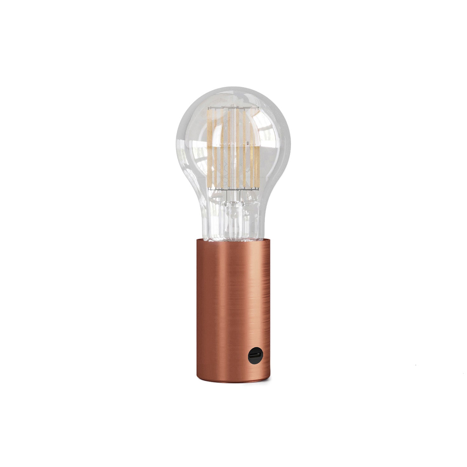 SI! Lampada portatile a 5V con lampadina A60 - Rame satinato - Creative Cables