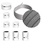 Sistema Filé Linear Kit - con cavo CZ04 di 5 m per catenaria e 7 componenti in legno verniciato bianco per interni - Creative Cables