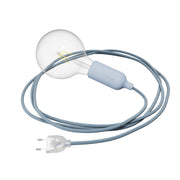 Snake Lampada in silicone con interruttore e spina - Blu carta da zucchero