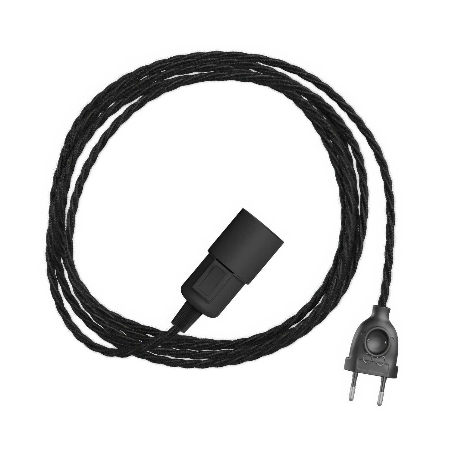 Snake Twisted - Lampada plug-in con cavo trecciato in tessuto TC04