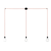 Spider - Lampada a sospensione multipla a 3 cadute con finiture in metallo - Nero