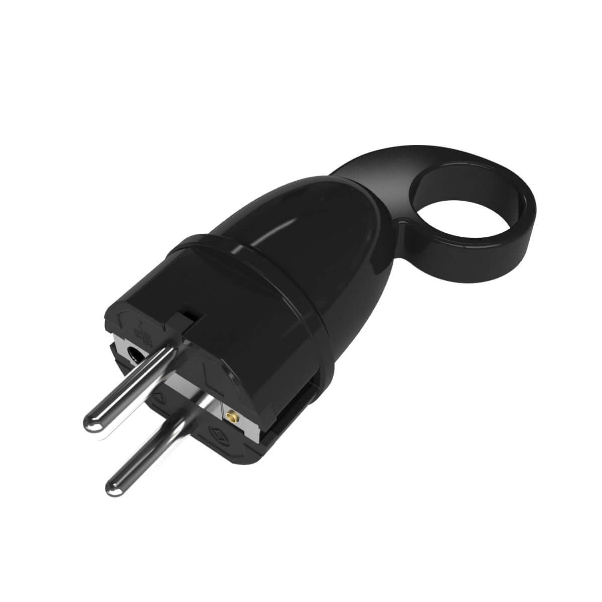 Spina Cee 16a Presa Schuko Da Incasso Con Coperchio 250V Nera Per Spina Cee 16a Presa Schuko Da Incasso Con Coperchio 250V Nera Per