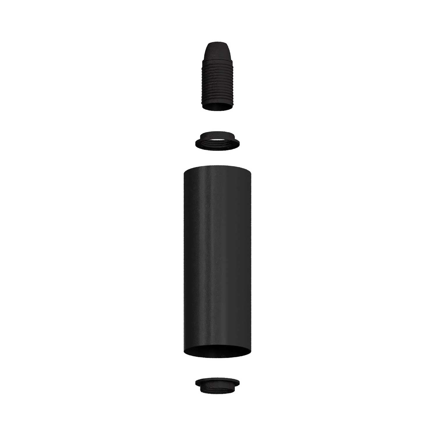 Tub-E14, tubo in metallo per faretto con portalampada E14 - Nero Tub-E14, tubo in metallo per faretto con portalampada E14 - Nero
