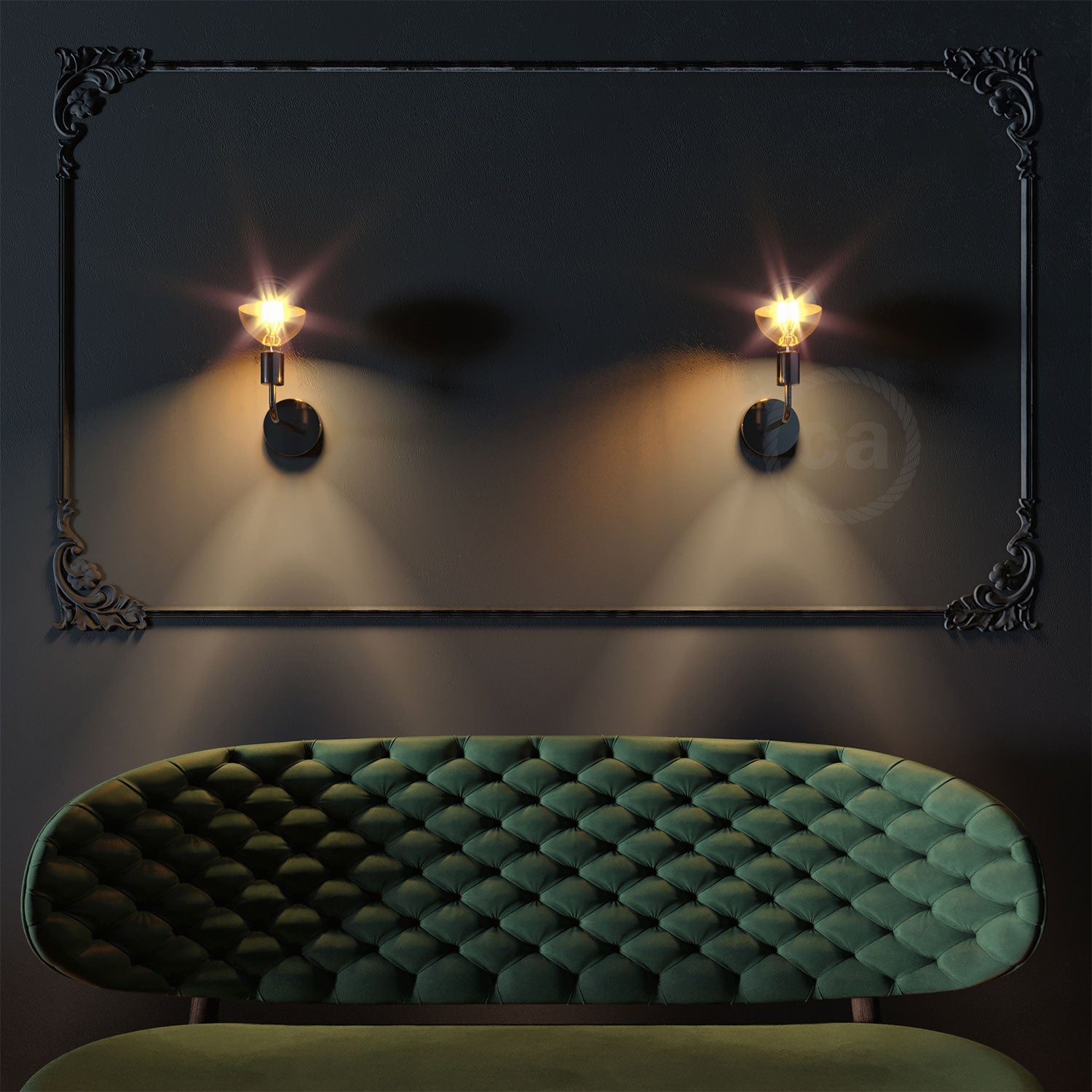 Tubo curvo di estensione 14 cm in metallo - Nero perla